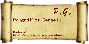 Pongrácz Gergely névjegykártya