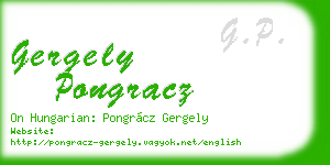 gergely pongracz business card