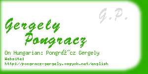 gergely pongracz business card